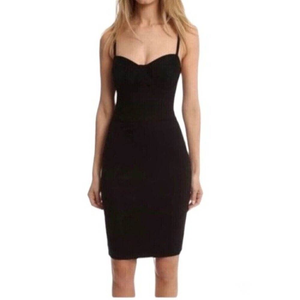 L'Agence Michelle Black Stretch - jersey bustier dress size 2